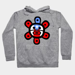 Puerto Rico Taino Sun Boricua Flag Hoodie